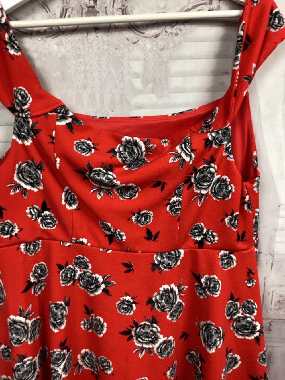 Torrid Red Floral Dress Midi Sleeveless 2X - Picture 5 of 8